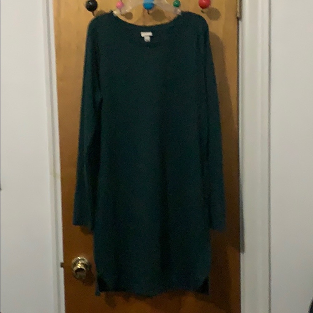 Emerald Green Long Sleeve Sweater Dress Merona